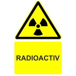 Indicator Radioactiv indicator de avertizare, Sticker autocolant
