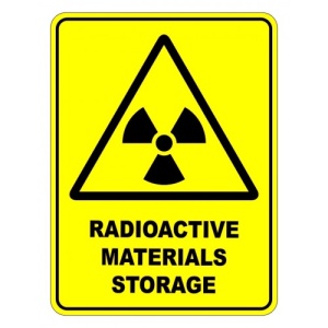 Indicator Radioactive Materials Storage Warning Safety Sign, Sticker autocolant