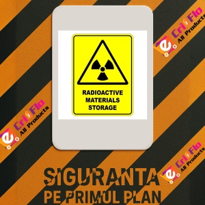 Indicator Radioactive Materials Storage Warning Safety Sign, Sticker autocolant - Img 2