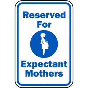 Indicator Reserved Expectant Mothers Sign, Sticker autocolant