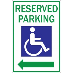 Indicator Reserved Handicapped Parking Sign, Sticker autocolant