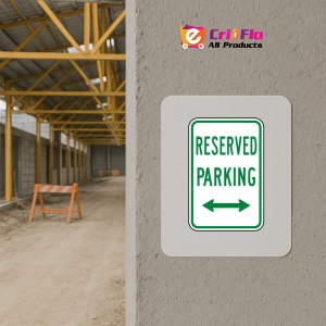 Indicator Reserved Parking Double Arrow Sign, Sticker autocolant - Img 5