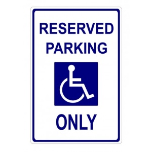 Indicator Reserved parking only sign, Sticker autocolant
