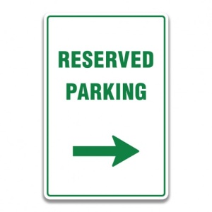 Indicator RESERVED PARKING RIGHT SIGN, Sticker autocolant