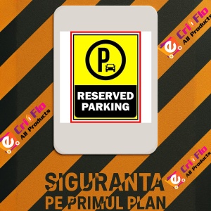 Indicator Reserved parking sign personalized, Sticker autocolant - Img 2