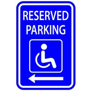Indicator Reserved parking, Sticker autocolant