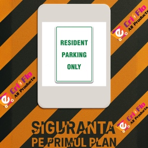 Indicator RESIDENT PARKING ONLY SIGN, Sticker autocolant - Img 2