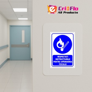 Indicator Respectati instructiunile pentru aprinderea focului v1, Sticker autocolant - Img 4