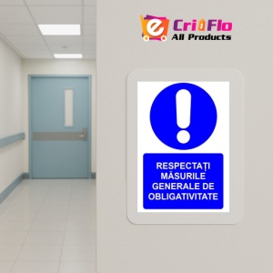 Indicator Respectati masurile generale de obligativitate indicator de obligativitate, Sticker autocolant - Img 5