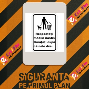 Indicator Respectati mediul curata dupa caine, Sticker autocolant - Img 2