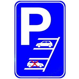 Indicator Reverse parking only sign, Sticker autocolant