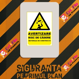 Indicator Risc de cadere materiale de constructii, Sticker autocolant - Img 2