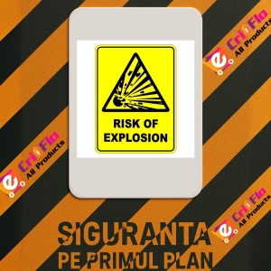 Indicator Risk Of Explosion Sign, Sticker autocolant - Img 2