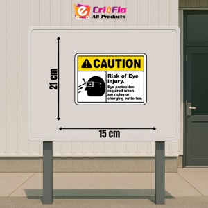Indicator Risk of Eye Injury When Charging Sign, Sticker autocolant - Img 2