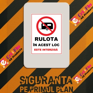 Indicator Rulota in acest loc este interzisa, Sticker autocolant - Img 2
