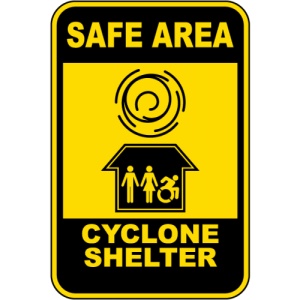 Indicator Safe Area Sign, Sticker autocolant