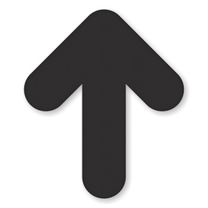 Indicator Sageata neagra inainte, Sticker autocolant