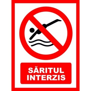 Indicator Saritul interzis, Sticker autocolant
