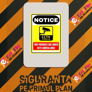Indicator Security Camera Sign, Sticker autocolant - Img 3