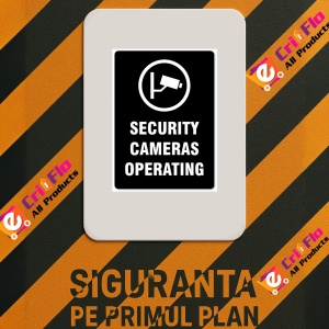 Indicator Security cameras operating signs, Sticker autocolant - Img 3