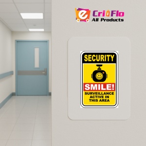 Indicator Security Smile Active In This Area Sign, Sticker autocolant - Img 5