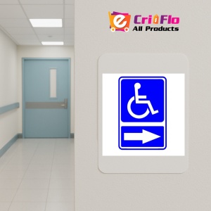 Indicator Semn cu sageata pentru persoane cu handicap, Sticker autocolant - Img 5