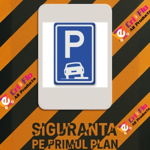 Indicator Semn de circulatie parcare pe trotuar, Sticker autocolant - Img 3