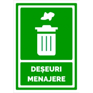 Indicator Semn de deseuri menajere, Sticker autocolant