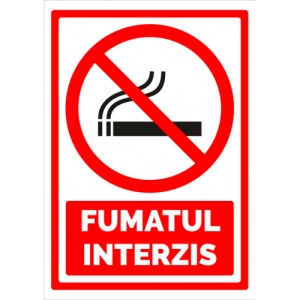 Indicator Semn de fumatul interzis, Sticker autocolant