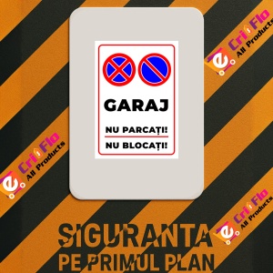 Indicator Semn de garaj nu parcati nu blocati, Sticker autocolant - Img 3