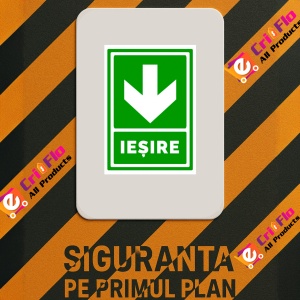 Indicator Semn de iesire cu sageata in jos, Sticker autocolant - Img 3