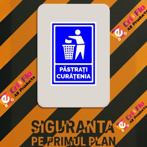Indicator Semn de loc pastrati curatenia, Sticker autocolant - Img 3