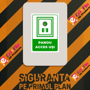 Indicator Semn de panou acces usi, Sticker autocolant - Img 3