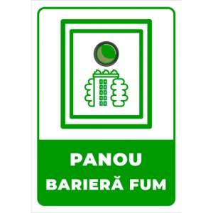 Indicator Semn de panou bariera fum, Sticker autocolant