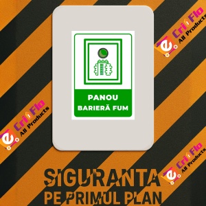 Indicator Semn de panou bariera fum, Sticker autocolant - Img 3