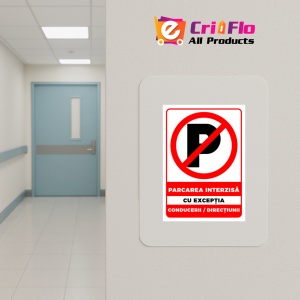 Indicator Semn de parcarea interzisa cu exceptia conducerii directiunii, Sticker autocolant - Img 5