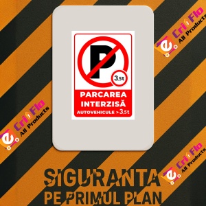 Indicator Semn de parcarea interzisa pentru autovehicule de 3,5 tone, Sticker autocolant - Img 3