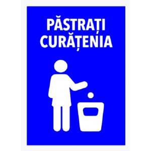 Indicator Semn de pastrarea curateniei, Sticker autocolant
