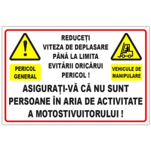 Indicator Semn de stingator cu roti, Sticker autocolant