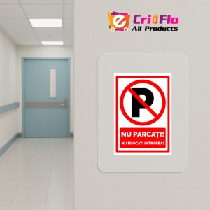 Indicator Semn nu parcati nu blocati intrarea, Sticker autocolant - Img 5