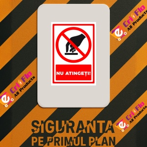 Indicator Semn pentru a nu atingeti, Sticker autocolant - Img 3