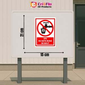 Indicator Semn pentru apa nu este buna de baut, Sticker autocolant - Img 2