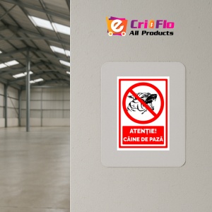 Indicator Semn pentru atentie caine de paza, Sticker autocolant - Img 4