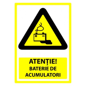 Indicator Semn pentru baterie de acumulatori, Sticker autocolant