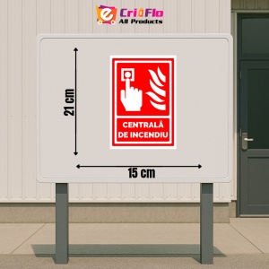 Indicator Semn pentru centrala de incendiu, Sticker autocolant - Img 2