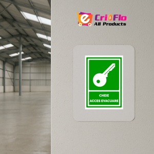 Indicator Semn pentru cheie acces evacuare, Sticker autocolant - Img 4