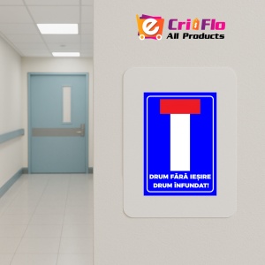 Indicator Semn pentru drum fara iesire drum infundat, Sticker autocolant - Img 5