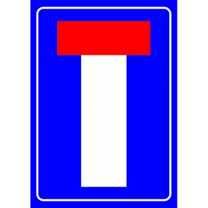 Indicator Semn pentru Drum Infundat, Sticker autocolant