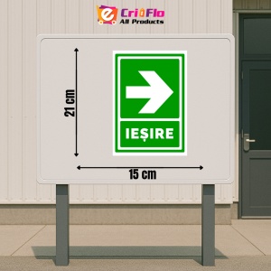 Indicator Semn pentru iesire cu sageata in dreapta, Sticker autocolant - Img 2
