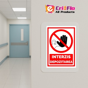 Indicator Semn pentru interzicerea depozitarea, Sticker autocolant - Img 5